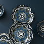Home Deco Factory Plato de Postre Mandala Azul 19 cm