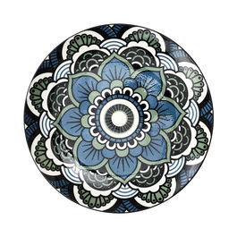 Home Deco Factory Mirage Plato de Postre Mandala Azul 19 cm