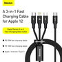 Baseus Cable Rapid Series 3-en-1 USB-C PD 20W 1,5 m