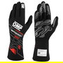 Omp IB0-0777-B01-073-S Guantes Deportivos Ignífugos FIA 8856-2018 My2025 Negro-Rojo Talla S