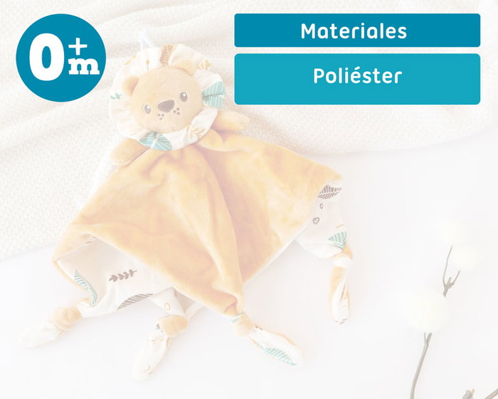 KioKids Doudou León para Bebé +0 Meses Juguete de Apego Suave y Reconfortante de Poliéster