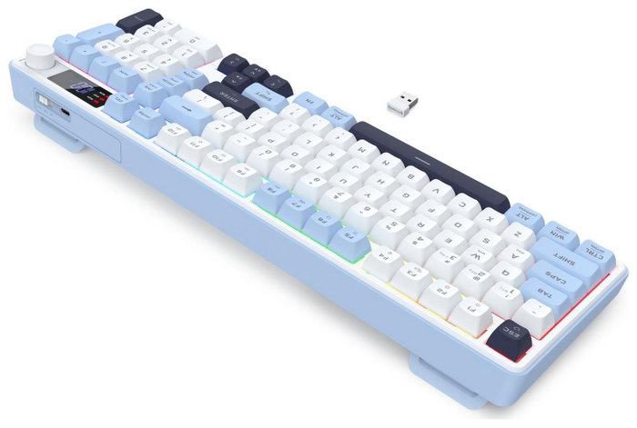 Redragon Aria PRO Teclado Gaming Inalámbrico RGB Azul