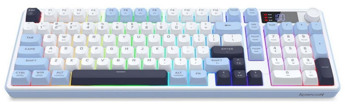 Redragon Aria PRO Teclado Gaming Inalámbrico RGB Azul
