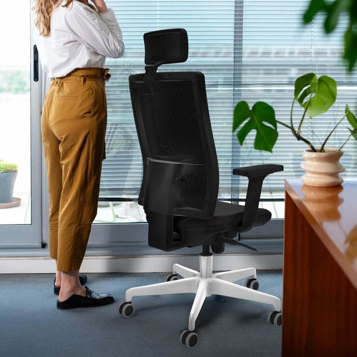 PIQUERAS Y CRESPO Silla de oficina Horna con mecanismo Sincro, Rojo y Blanco PIQUERAS Y CRESPO Silla de oficina Horna con mecanismo Sincro, Rojo y Blanco