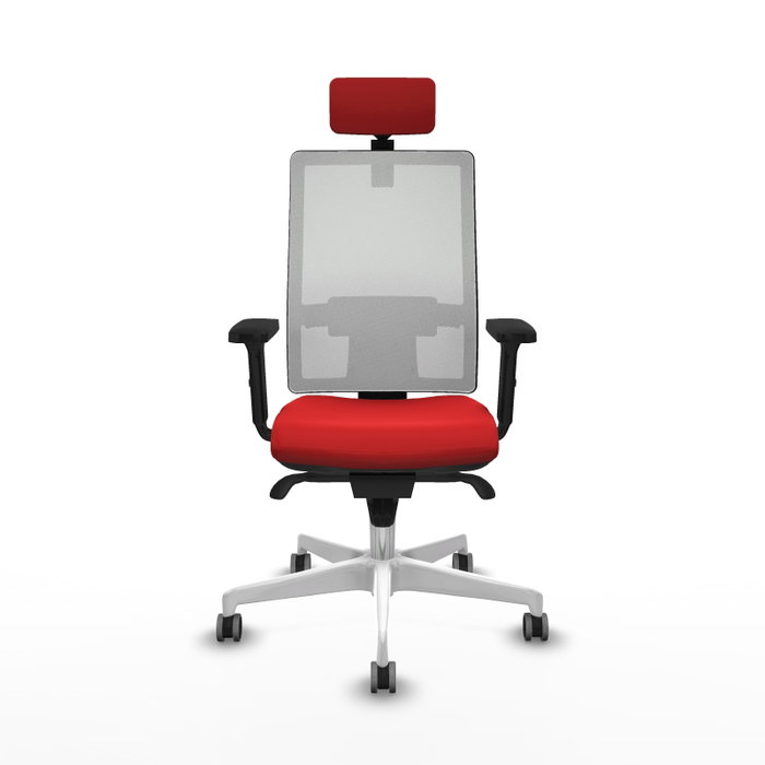 PIQUERAS Y CRESPO Silla de oficina Horna con mecanismo Sincro, Rojo y Blanco PIQUERAS Y CRESPO Silla de oficina Horna con mecanismo Sincro, Rojo y Blanco