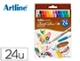 Artline Rotulador Supreme Brush Punta Pincel Base Agua Trazo Fino Bolsa 24 Unidades Colores Surtidos