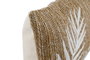 DKD Home Decor Cojín Decorativo Estilo Shabby, Natural y Blanco, 50x30 cm, Fabricado en Poliéster Bordado con Cremallera
