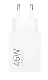 Xiaomi BHR07SLEU Cargador Pared 45W USB-A Carga Rápida QC 3.0 / Power Delivery para Smartphone y Tableta - Blanco