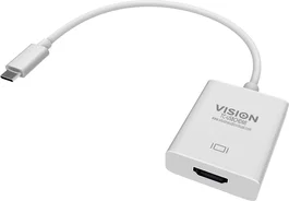 Vision Adaptador USB-C a HDMI TC-USBCHDMI, 4K 30Hz, USB 3.2, Resolución 3840x2160 Pixeles, Blanco