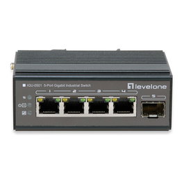 LevelOne IGU-0501 Switch Industrial Gigabit de 5 Puertos, DIN-Rail