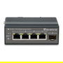 LevelOne IGU-0501 Switch Gestionable 4 Puertos Gigabit Ethernet (10/100/1000) 1 Puerto SFP Negro Montaje Carril DIN