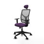 PIQUERAS Y CRESPO Silla de oficina Motilla con mecanismo Sincro, Morado y Gris