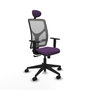 PIQUERAS Y CRESPO Silla de oficina Motilla con mecanismo Sincro, Morado y Gris