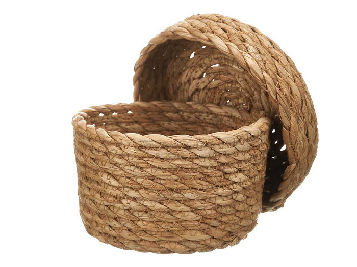 Giftdecor Set 3 Cestos Tapa Redondo Natural Totora 28x14x28 cm (Set de 6) Giftdecor Set 3 Cestos Tapa Redondo Natural Totora 28x14x28 cm (Set de 6)