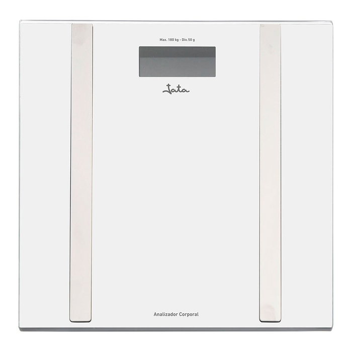 Jata Hogar Báscula de baño inteligente blanca analizadora corporal hasta 180 kg con app iOS Android