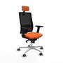 PIQUERAS Y CRESPO Silla de oficina Horna Naranja y Negro