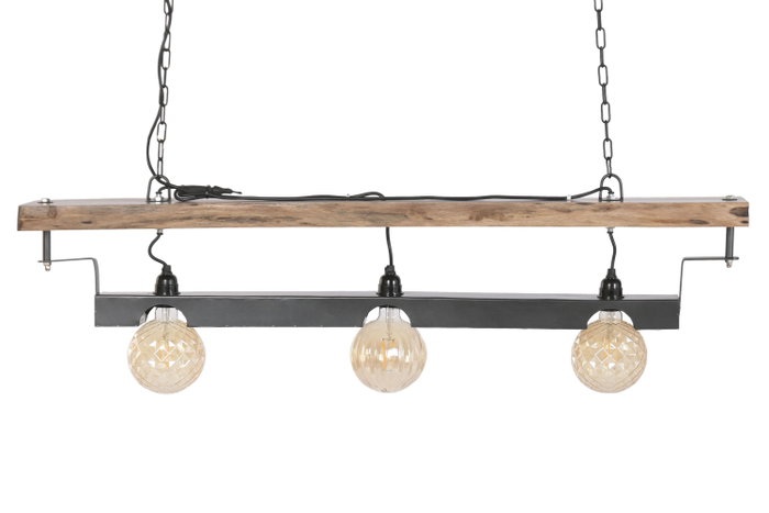 DKD Home Decor Lámpara de Techo Acacia y Hierro Marrón DKD Home Decor Lámpara de Techo Acacia y Hierro Marrón