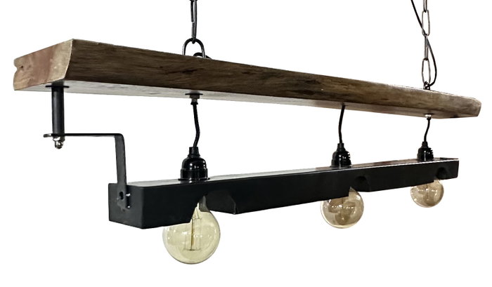DKD Home Decor Lámpara de Techo Acacia y Hierro Marrón DKD Home Decor Lámpara de Techo Acacia y Hierro Marrón
