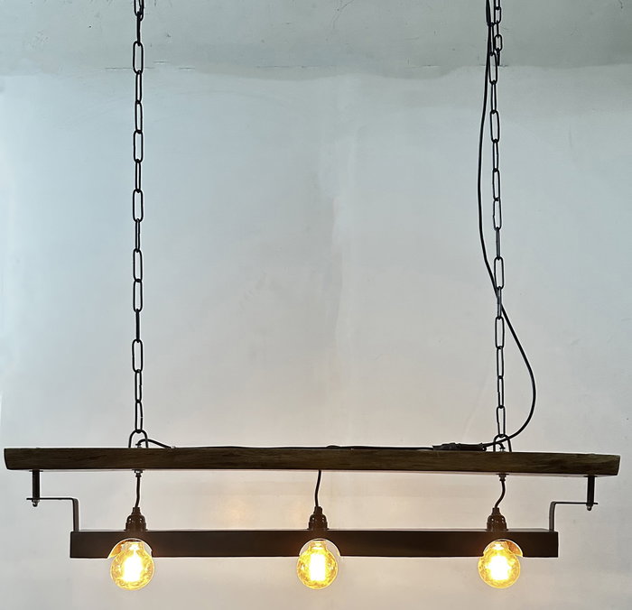 DKD Home Decor Lámpara de Techo Acacia y Hierro Marrón DKD Home Decor Lámpara de Techo Acacia y Hierro Marrón