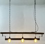 DKD Home Decor Lámpara de Techo Acacia y Hierro Marrón