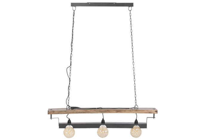 DKD Home Decor Lámpara de Techo Acacia y Hierro Marrón DKD Home Decor Lámpara de Techo Acacia y Hierro Marrón