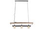 DKD Home Decor Lámpara de Techo Acacia y Hierro Marrón