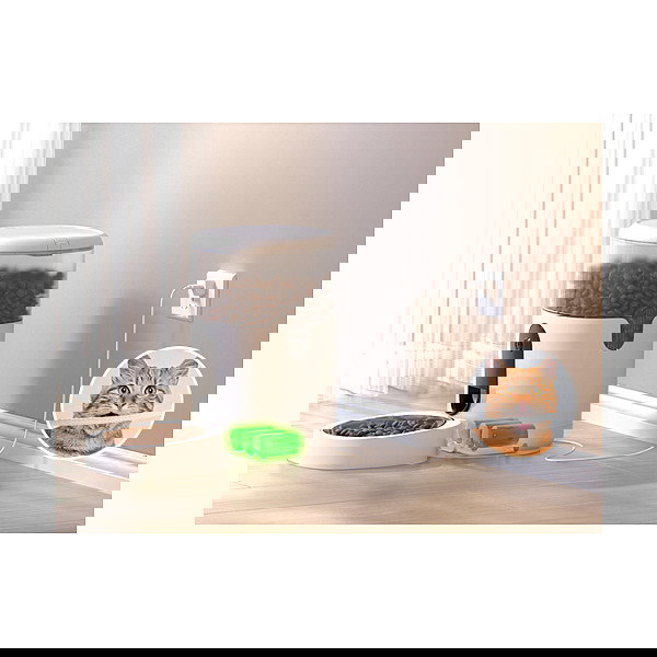 Imou PF1 Comedero Automático Inteligente para Mascotas con Cámara, 4L, Acero Inoxidable, Blanco, WiFi, para Gatos y Perros