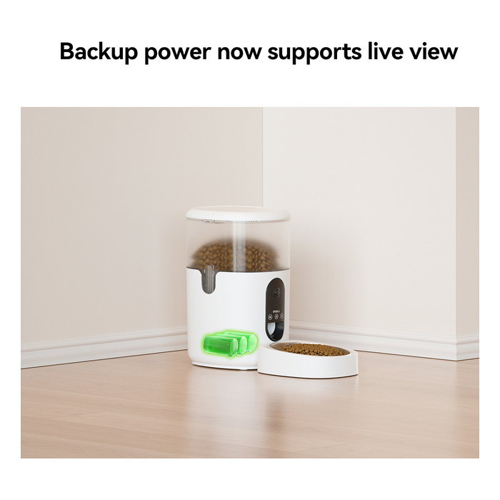 Imou PF1 Comedero Automático Inteligente para Mascotas con Cámara, 4L, Acero Inoxidable, Blanco, WiFi, para Gatos y Perros