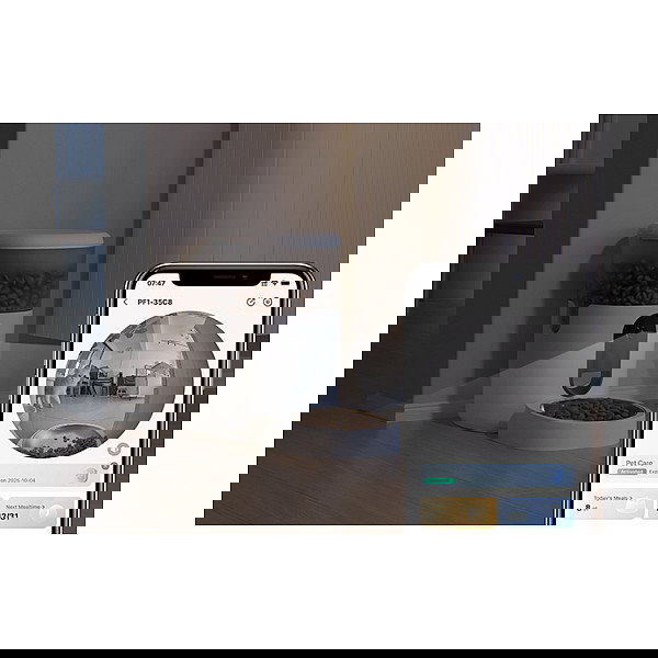 Imou PF1 Comedero Automático Inteligente para Mascotas con Cámara, 4L, Acero Inoxidable, Blanco, WiFi, para Gatos y Perros