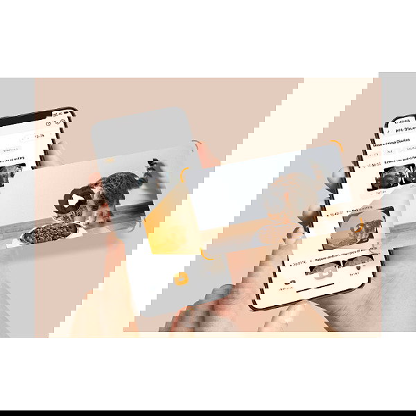 Imou PF1 Comedero Automático Inteligente para Mascotas con Cámara, 4L, Acero Inoxidable, Blanco, WiFi, para Gatos y Perros