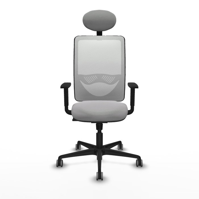 PIQUERAS Y CRESPO Silla de oficina Zulema con mecanismo Sincro, Gris claro y Blanco PIQUERAS Y CRESPO Silla de oficina Zulema con mecanismo Sincro, Gris claro y Blanco