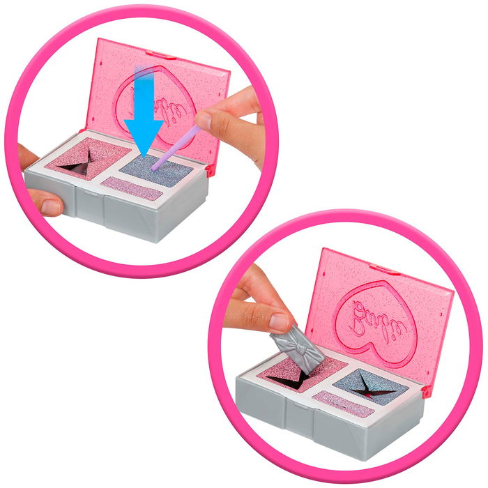 Barbie JFY67 Muñeca Barbie Party Unboxed GRWM Rosa con 10 Sorpresas para Desempaquetar, Regalos y Mascota