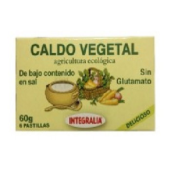 INTEGRALIA Caldo Vegetal Ecológico Bajo en Sal 6 Cubitos