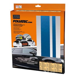 Foliatec FO33932 Vinilo Decorativo para Coche - Diseño Líneas Azul para Personalizar Carrocería, Llantas o Lunas