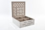 DKD Home Decor Caja de Madera 16x16x6 cm Marrón
