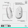 Logitech POP Mouse Ratón Inalámbrico Blanco 910-007411