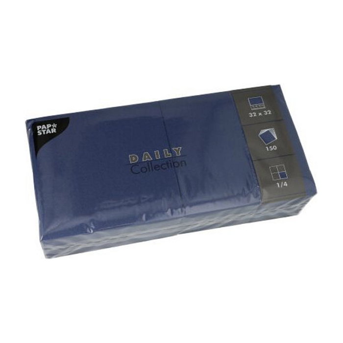 PAPSTAR Servilletas de 2 capas, 32,0 x 32,0 cm, azul oscuro PAPSTAR Servilletas de 2 capas, 32,0 x 32,0 cm, azul oscuro
