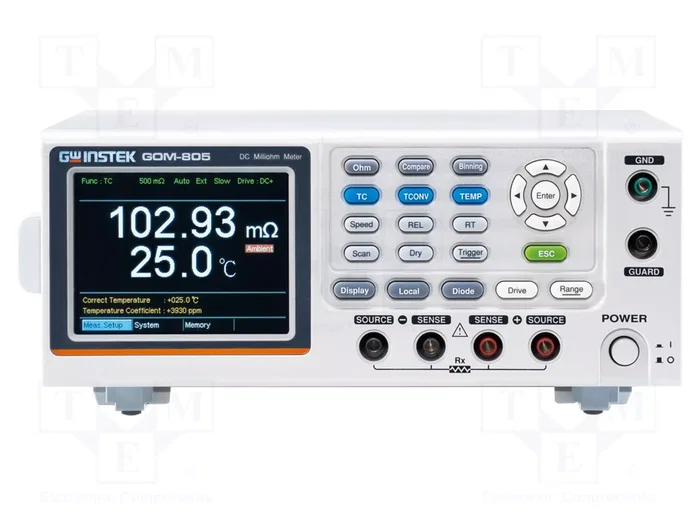 GW INSTEK GOM-805 Miliohmímetro con LCD TFT de 3,5 pulgadas GW INSTEK GOM-805 Miliohmímetro con LCD TFT de 3,5 pulgadas