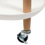 Home Deco Factory Mesa Camarera Kaleo Blanca Essentiel con Ruedas y Tres Bandejas