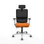 PIQUERAS Y CRESPO Silla de oficina Haches Naranja y Negro