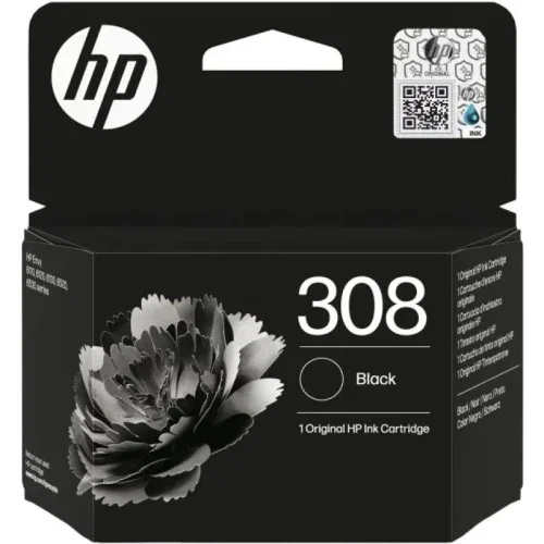 HP Cartucho de Tinta Original 308 Negra 7FP21UE Rendimiento Estándar para 160 Páginas HP Cartucho de Tinta Original 308 Negra 7FP21UE Rendimiento Estándar para 160 Páginas