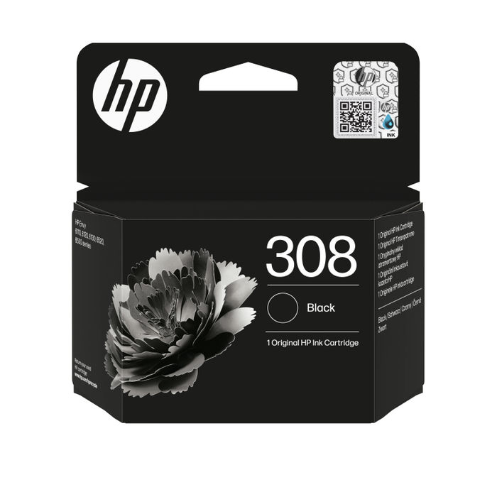 HP Cartucho de Tinta Original 308 Negro (160 páginas)