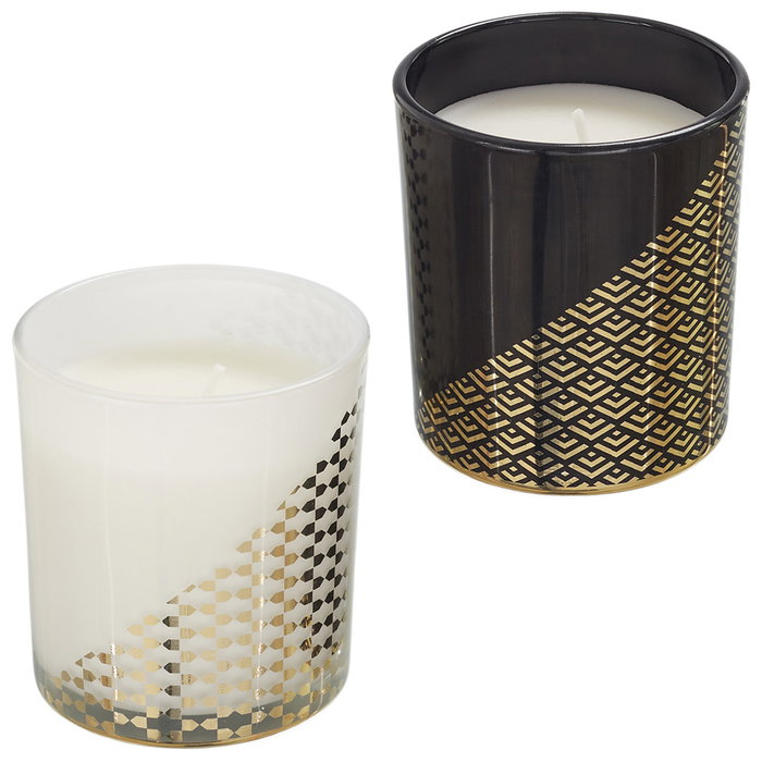 Home Deco Factory Bougie Vela Perfumada con Joya Dorada - Flor de Cerezo o Vainilla