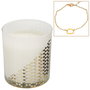 Home Deco Factory Bougie Vela Perfumada con Joya Dorada - Flor de Cerezo o Vainilla