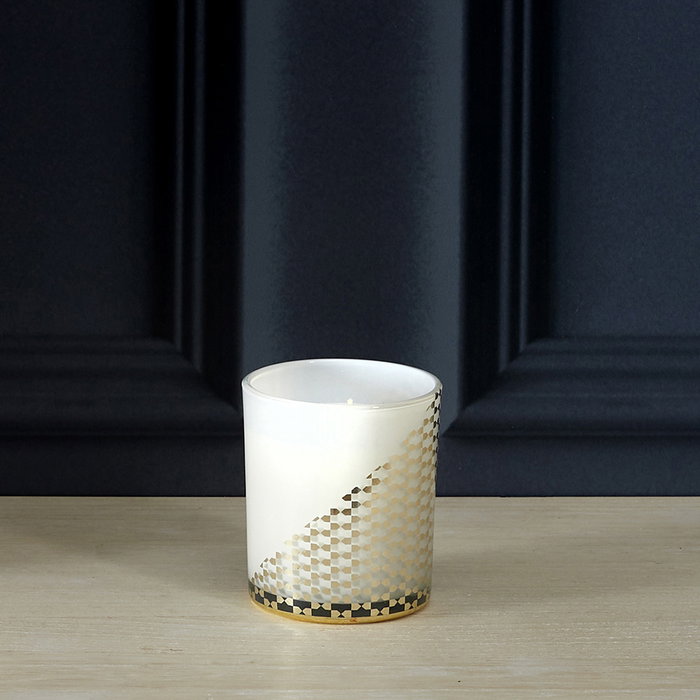 Home Deco Factory Bougie Vela Perfumada con Joya Dorada - Flor de Cerezo o Vainilla