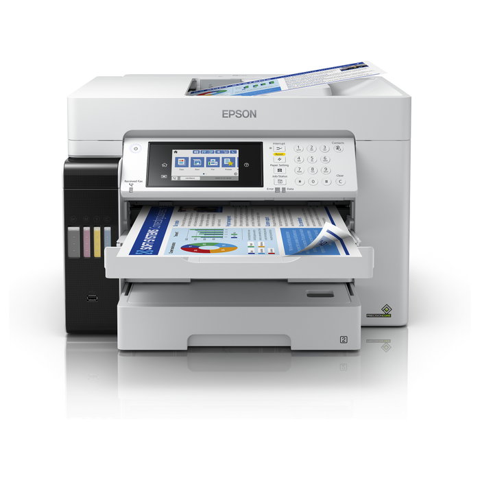 Epson EcoTank Pro ET-16685 Impresora Multifunción A3 de Tinta Color, WiFi, Ethernet, Impresión, Escaneo, Copia y Fax, Duplex Automático, Blanco