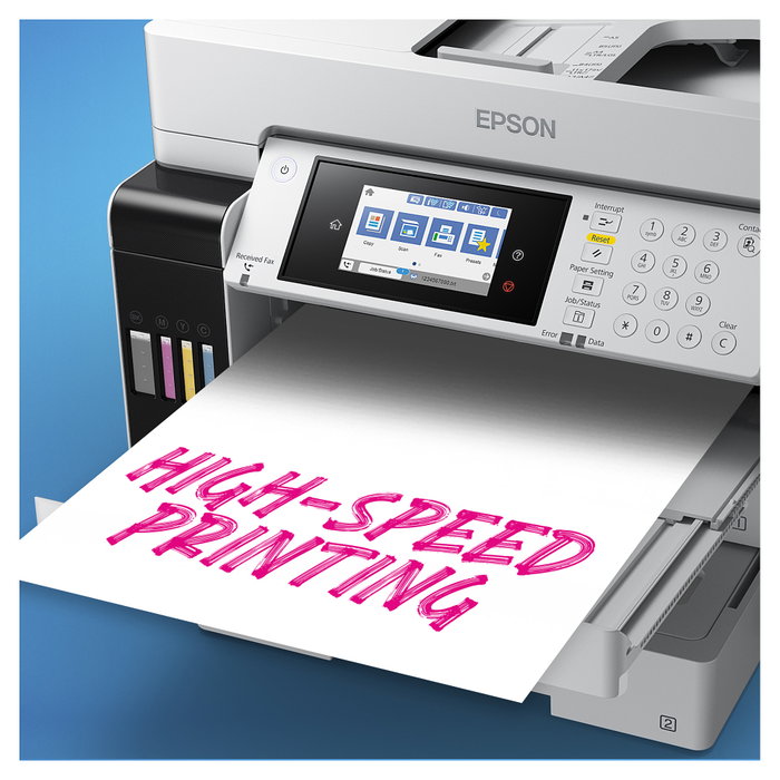 Epson EcoTank Pro ET-16685 Impresora Multifunción A3 de Tinta Color, WiFi, Ethernet, Impresión, Escaneo, Copia y Fax, Duplex Automático, Blanco