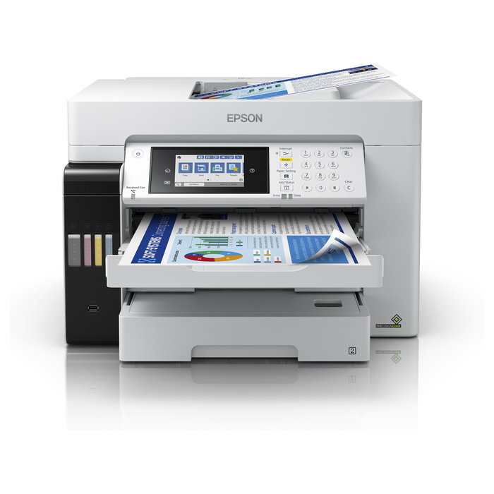 Epson EcoTank Pro ET-16685 Impresora Multifunción A3 de Tinta Color, WiFi, Ethernet, Impresión, Escaneo, Copia y Fax, Duplex Automático, Blanco