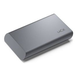 LaCie Mobile SSD Disco Duro Externo 2TB USB-C 3.2 Gen 2, Portátil, Hasta 1050MB/s, Resistente a Golpes, Gris Espacio, Incluye Recuperación de Datos y Adobe CC