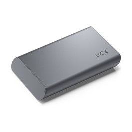 LaCie Mobile SSD Secure 2TB, USB-C 3.2 Gen 2, Gris Espacial, Unidad de Estado Sólido Portátil con Encriptación y 1050 MB/s